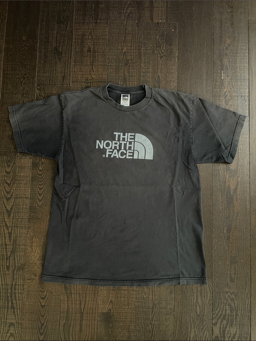 Y2K Faded The north face logo t shirt